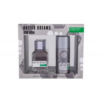Benetton United Dreams Aim High zestaw Edt 100 ml + Dezodorant 150 ml dla mężczyzn Uszkodzone pudełko