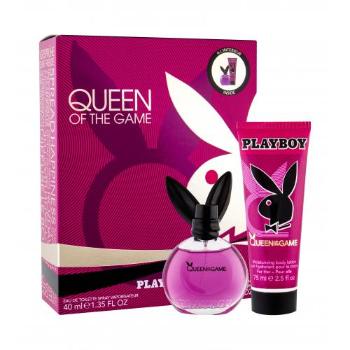 Playboy Queen of the Game zestaw Edt 40 ml + Mleczko do ciała 75 ml dla kobiet Uszkodzone pudełko