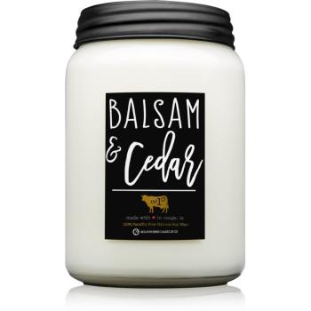 Milkhouse Candle Co. Farmhouse Balsam & Cedar świeczka zapachowa Mason Jar 737 g