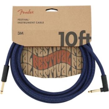 Fender Festival 10 Angle Cable Blue Dream Kabel Instrumentalny 3m