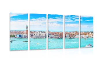 5-częściowy obraz widok na Wenecję - 200x100