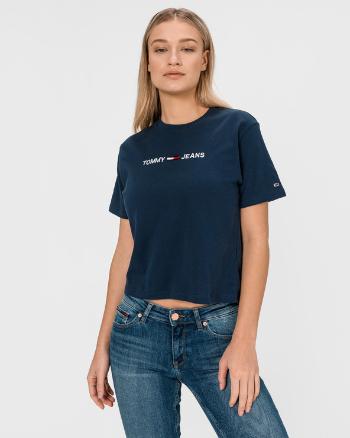 Tommy Jeans Moder Linear Logo Crop top Niebieski