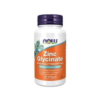 NOW Zinc Glycinate 30mg - 120softgels - Glicynian CynkuWitaminy i minerały > Cynk