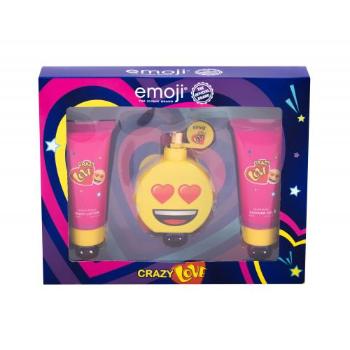 Emoji Crazy Love zestaw Edp 50 ml + Żel pod prysznic 60 m + Mleczko do ciała 60 ml dla dzieci Uszkodzone pudełko