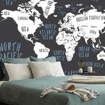 Samoprzylepna tapeta mapa świata w nowoczesnym stylu - 150x100