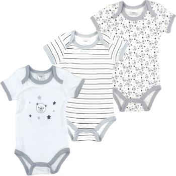 Bodysuit z krótkim rękawem Hut 3 pack Grey