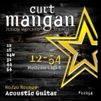 Curt Mangan 12-54 80/20 Bronze Med Light Struny Do Gitary Akustycznej