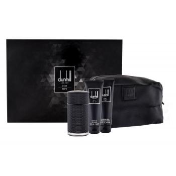 Dunhill Icon Elite zestaw Edp 100 ml + Żel pod prysznic 90 ml + Balsam po goleniu 90 ml + Kosmetyczka dla mężczyzn Uszkodzone pudełko