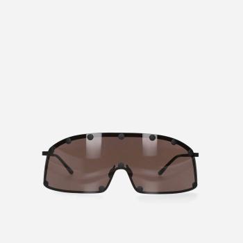 Okulary Rick Owens DRKSHDW Sunglasses Shielding RG0000001 GBLKBR BLACK TEMPLE/BROWN LENS
