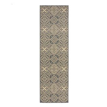 Szary chodnik zewnętrzny Flair Rugs Tile, 66x230 cm