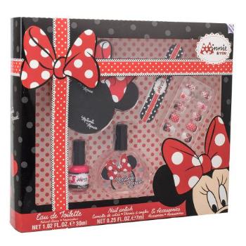 Disney Minnie Mouse zestaw Edt 30 ml + Lakier do paznokci 7 ml + Pilniczek do paznokci + Tipsy + Separator dla dzieci
