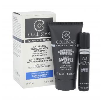 Collistar Men Daily Revitalizing zestaw 50 ml Anti-Wrinkle Cream + 7,5 ml EDT Acqua Attiva dla mężczyzn