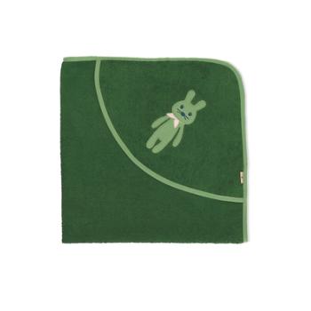Sterntaler GOTS ręcznik kąpielowy z kapturem Kinni uni ciemnozielony 80 x 80 cm