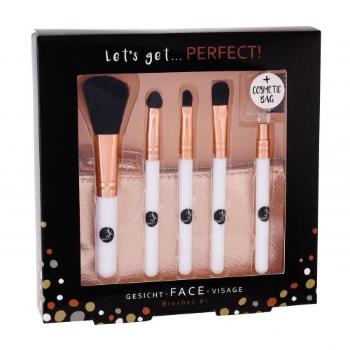 2K Let´s Get Perfect! zestaw Powder Brush 1 pc + Lip Brush 1 pc + Applicator for Eye Shadow 1 pc + Eye Shadow Brush 1 pc + Eyebrows Brush 1 pc + Bag W