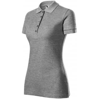 Damska koszulka polo, ciemnoszary marmur, XL