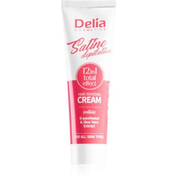 Delia Cosmetics Satine Depilation 12in1 Total Effect krem depilacyjny do wszystkich rodzajów skóry 100 ml