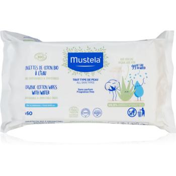 Mustela BIO Organic Cotton Wipes chusteczki nawilżane dla dzieci 60 szt.