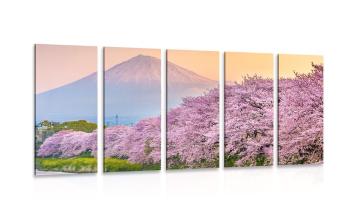5-częściowy obraz piękna Japonia - 100x50