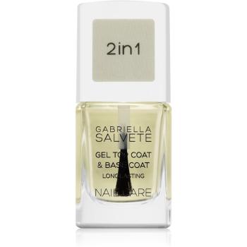 Gabriella Salvete Nail Care Top & Base Coat lakier bazowy i nawierzchniowy do paznokci z żelową konsystencją 11 ml