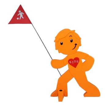 BEACHTREKKER Street buddy Figura ostrzegawcza dla większego bezpieczeństwa dzieci. orange