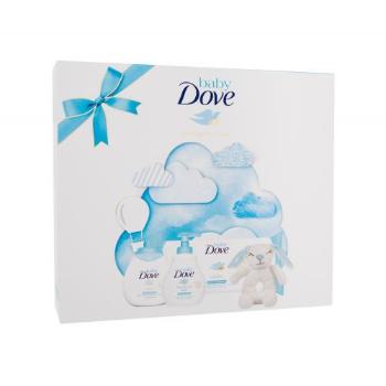 Dove Baby Rich Moisture Gift Set zestaw Żel pod prysznic 200 ml + mleczko do ciała 200 ml + chusteczki 50 szt. + pluszowa zabawka Uszkodzone pudełko