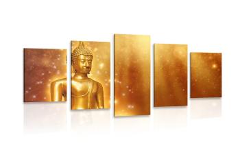 5-częściowy obraz złoty Budda - 200x100