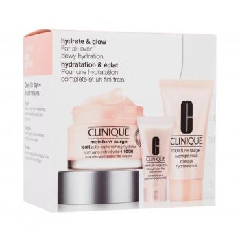 Clinique Hydrate & Glow Gift Set zestaw Nawilżający krem do twarzy 50 ml + maska do twarzy 30 ml + żel pod oczy 5 ml dla kobiet