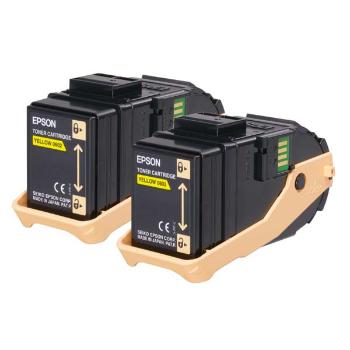 Epson originální toner C13S050606, yellow, 15000str., Epson Aculaser C9300N, dual pack, O