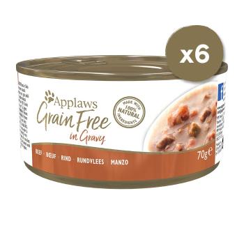 APPLAWS Cat Tin Grain Free 6 x 70 g karma mokra dla kota z wołowiną w sosie