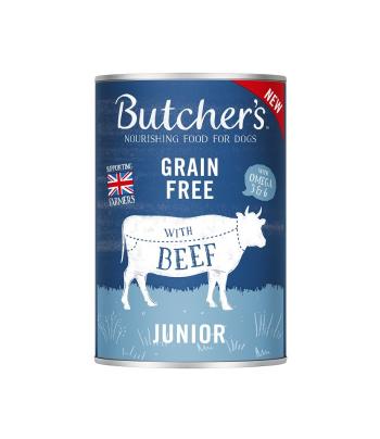 BUTCHER'S Original Junior, karma dla psa, kawałki z wołowiną w galaretce, 400g