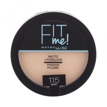 Maybelline Fit Me! Matte + Poreless 14 g puder dla kobiet 115 Ivory