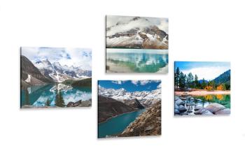 Zestaw obrazów czarujące górskie pejzaże - 4x 60x60