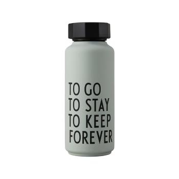 Jasnozielona butelka termiczna Design Letters Forever, 500 ml