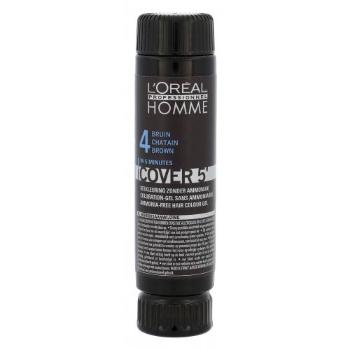 L'Oréal Professionnel Homme Cover 5´ 3x50 ml farba do włosów dla mężczyzn Uszkodzone pudełko 4 Medium Brown