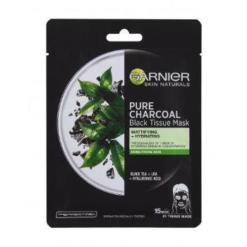 Garnier Skin Naturals Pure Charcoal Tea 1 szt maseczka do twarzy dla kobiet