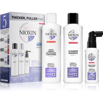 Nioxin System 5 Color Safe Chemically Treated Hair Light Thinning zestaw (przy lekkim wypadaniu włosów normalnych i grubych naturalnych oraz po chemic