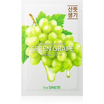 The Saem Natural Mask Sheet Green Grape platynowa maska nadająca blasku i witalności skórze 21 ml