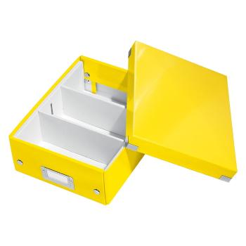 Żółte pudełko z przegródkami Click&Store – Leitz