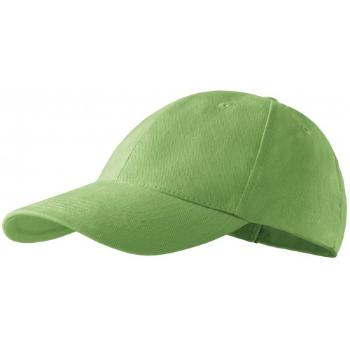 6-panelowa czapka z daszkiem, zielony groszek, nastawny