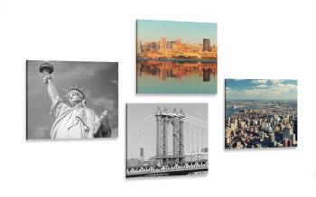 Zestaw obrazów Nowy Jork w interesującej wersji - 4x 40x40