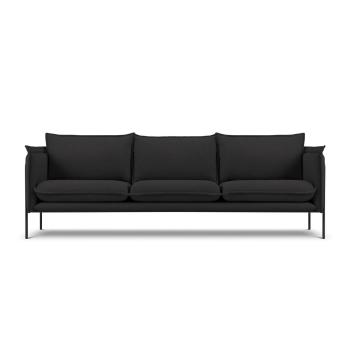 Czarna sofa Interieurs 86 Andrea, 218 cm
