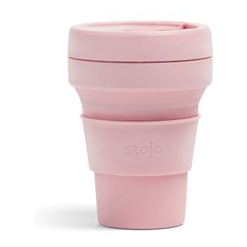 Różowy składany kubek podróżny Stojo Pocket Cup Carnation, 355 ml