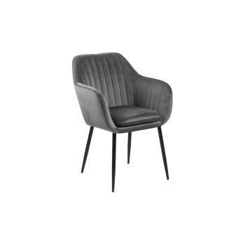 Jasnoszare krzesło z metalowymi nogami Bonami Essentials Emilia