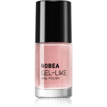 NOBEA Metal Gel-like Nail Polish lakier do paznokci z żelowym efektem odcień Shimmer pink N#77 6 ml
