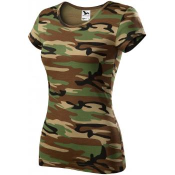 Damska koszulka w kamuflażu, kamuflaż brązowy, XL