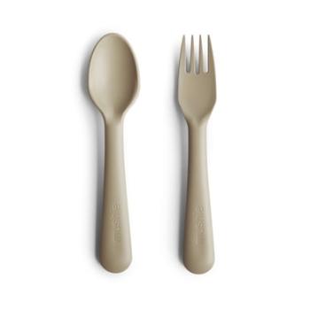 mushie Fork & Spoon, Vanilla