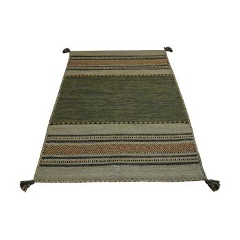 Zielony bawełniany dywan Webtappeti Antique Kilim, 160x230 cm
