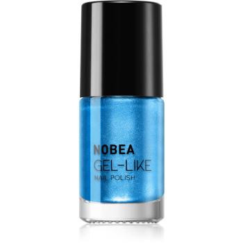 NOBEA Metal Gel-like Nail Polish lakier do paznokci z żelowym efektem odcień Atomic blue N#75 6 ml