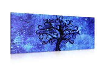 Obraz drzewo życia na niebieskim tle - 120x60