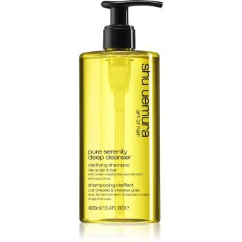 Shu Uemura Deep Cleanser Pure Serenity szampon dogłębnie oczyszczający do przetłuszczających się włosów i skóry głowy 400 ml